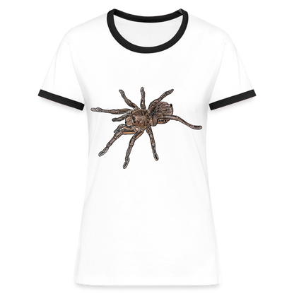 Frauen Kontrast-T-Shirt Theraphosa stirmi juvenile - Weiß/Schwarz