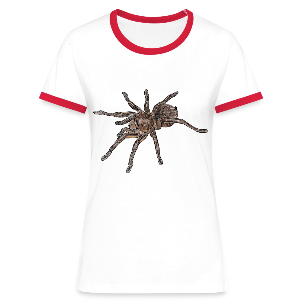 Frauen Kontrast-T-Shirt Theraphosa stirmi juvenile - Weiß/Rot