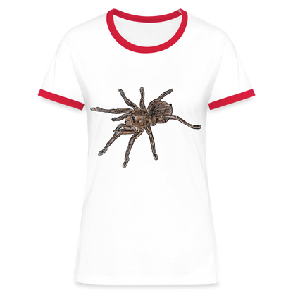 Frauen Kontrast-T-Shirt Theraphosa stirmi juvenile - Weiß/Rot