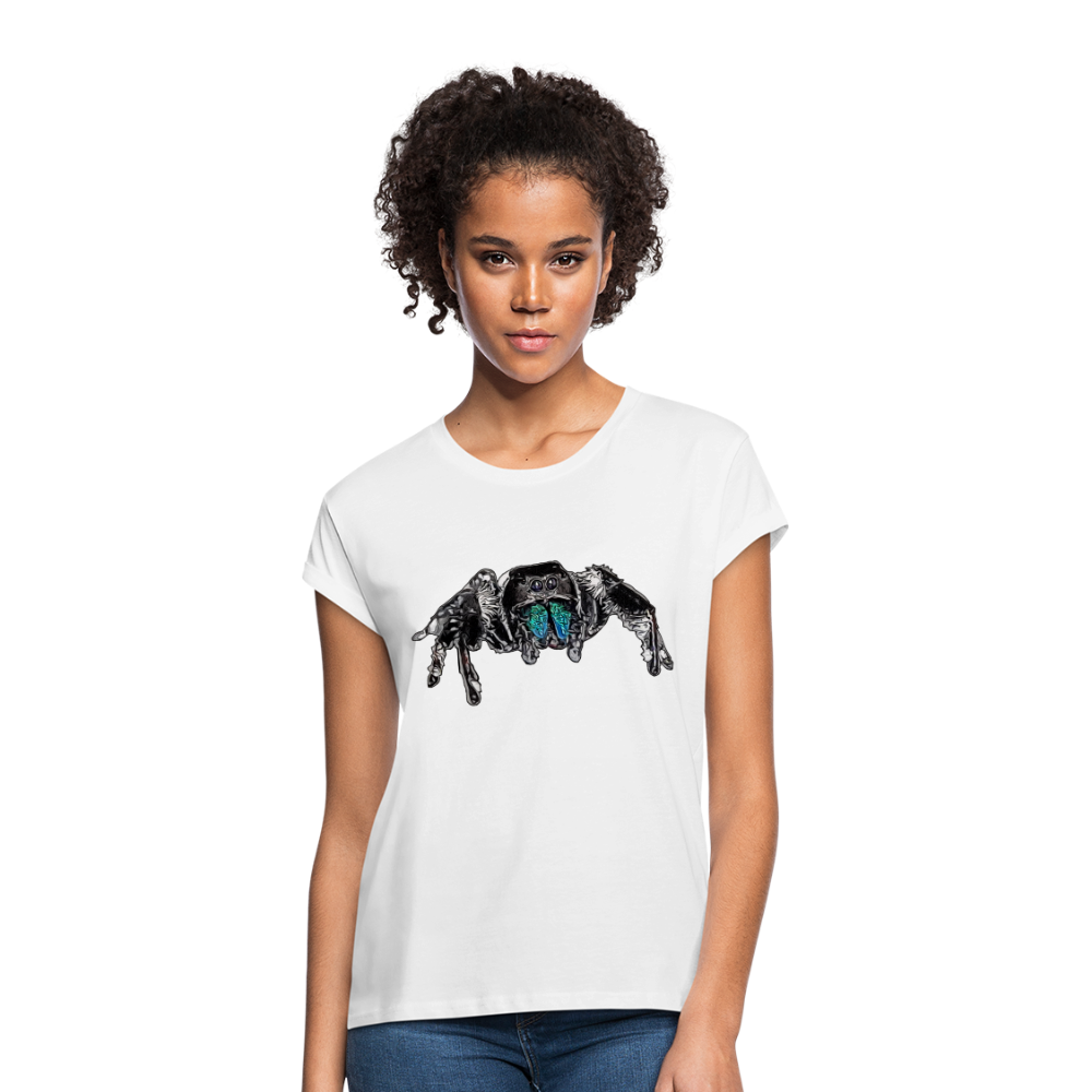 Frauen Oversized T-Shirt Phidippus regius Everglades male - weiß