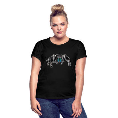 Frauen Oversized T-Shirt Phidippus regius Everglades male - Schwarz
