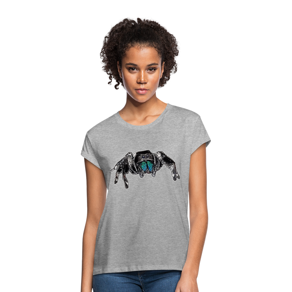Frauen Oversized T-Shirt Phidippus regius Everglades male - Grau meliert