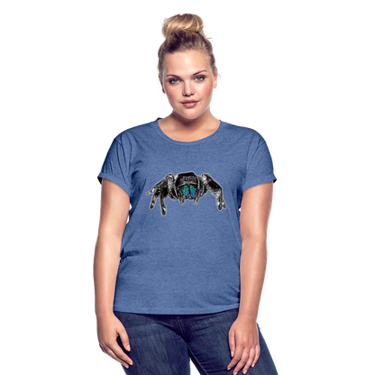 Frauen Oversized T-Shirt Phidippus regius Everglades male - Denim meliert