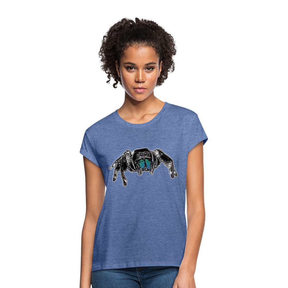 Frauen Oversized T-Shirt Phidippus regius Everglades male - Denim meliert