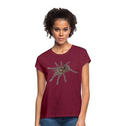 Frauen Oversized T-Shirt Theraphosa stirmi juvenile - Bordeaux