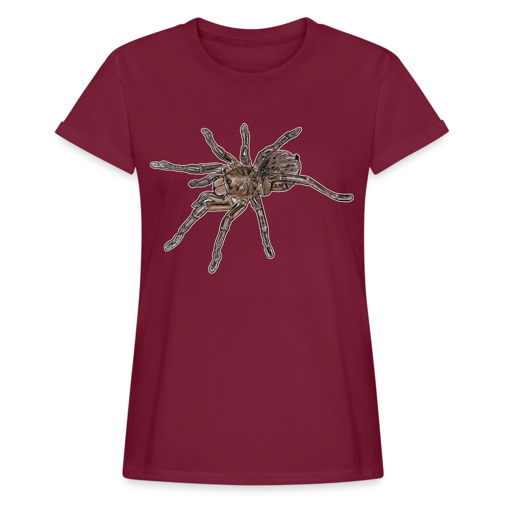 Frauen Oversized T-Shirt Theraphosa stirmi juvenile - Bordeaux