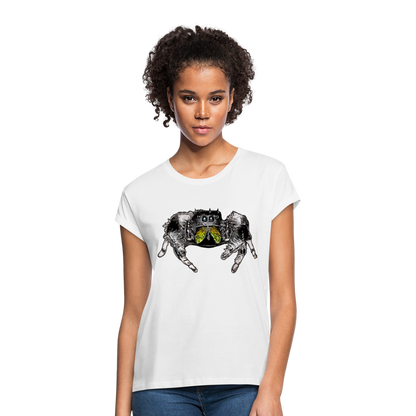 Frauen Oversized T-Shirt Phidippus regius Rastafari male - weiß