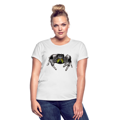 Frauen Oversized T-Shirt Phidippus regius Rastafari male - weiß