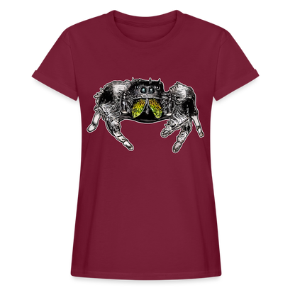 Frauen Oversized T-Shirt Phidippus regius Rastafari male - Bordeaux