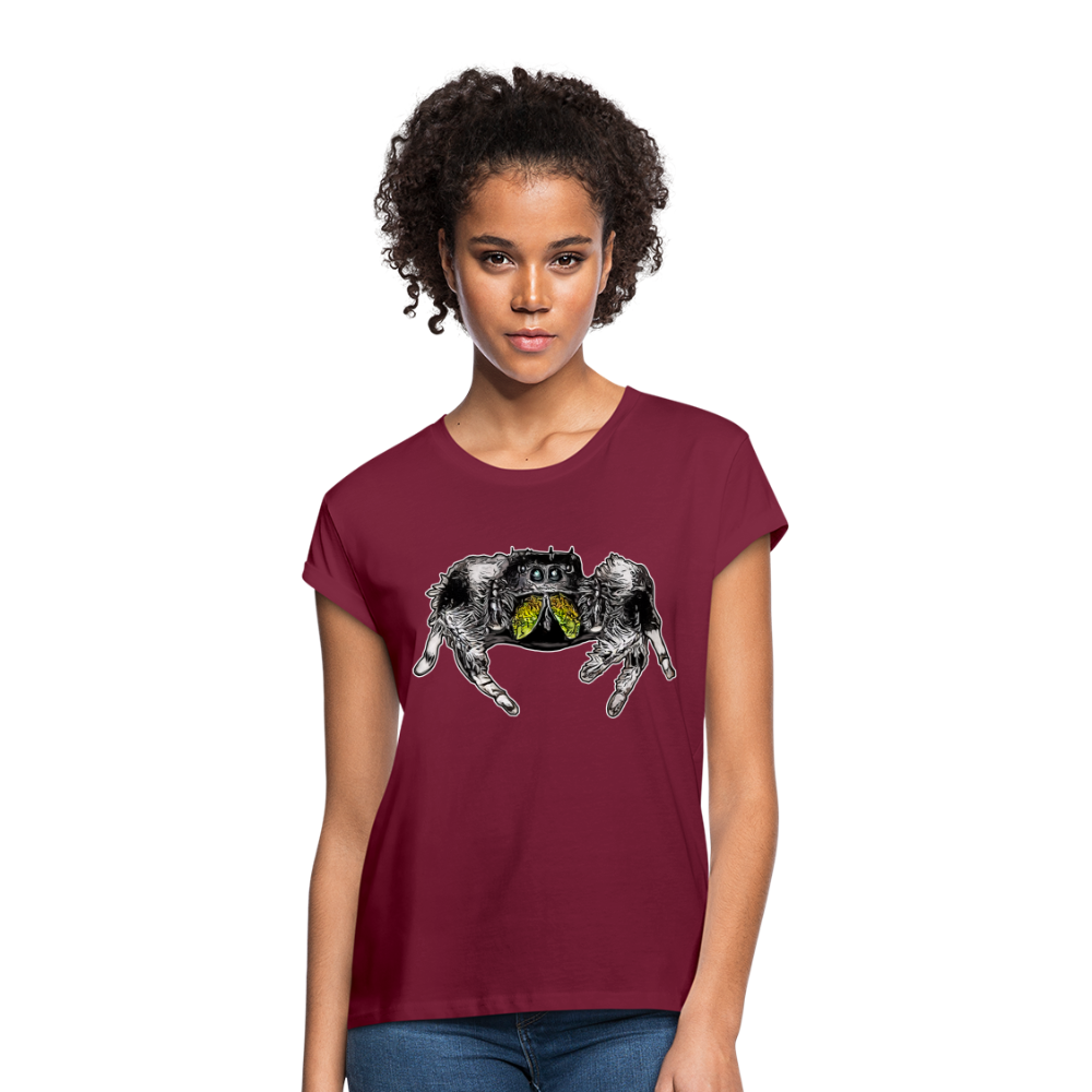 Frauen Oversized T-Shirt Phidippus regius Rastafari male - Bordeaux