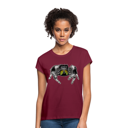 Frauen Oversized T-Shirt Phidippus regius Rastafari male - Bordeaux