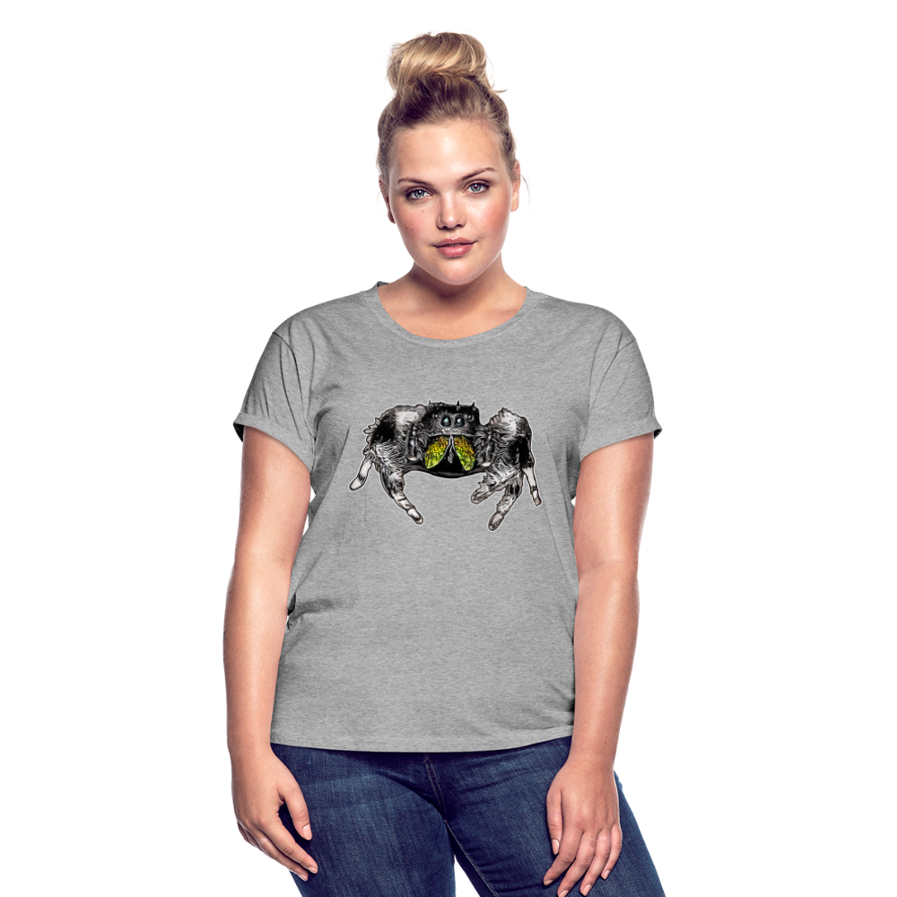 Frauen Oversized T-Shirt Phidippus regius Rastafari male - Grau meliert