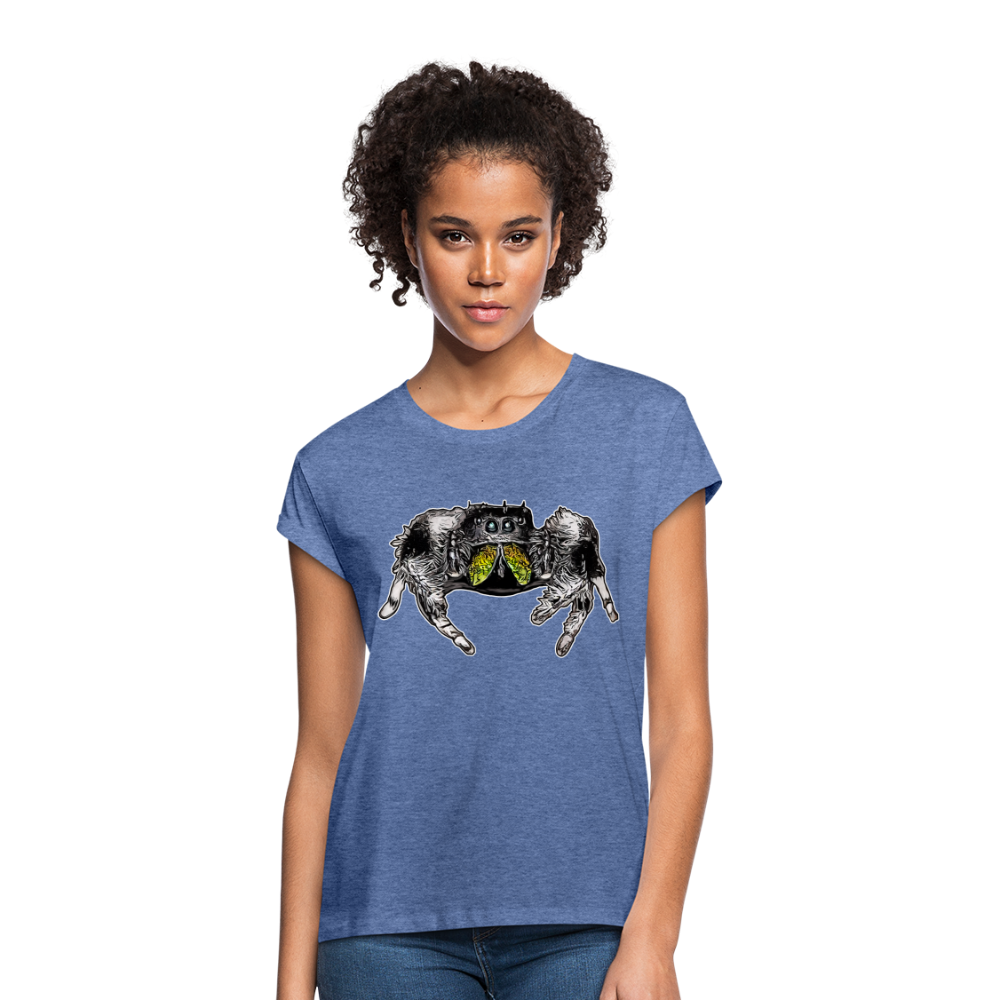 Frauen Oversized T-Shirt Phidippus regius Rastafari male - Denim meliert