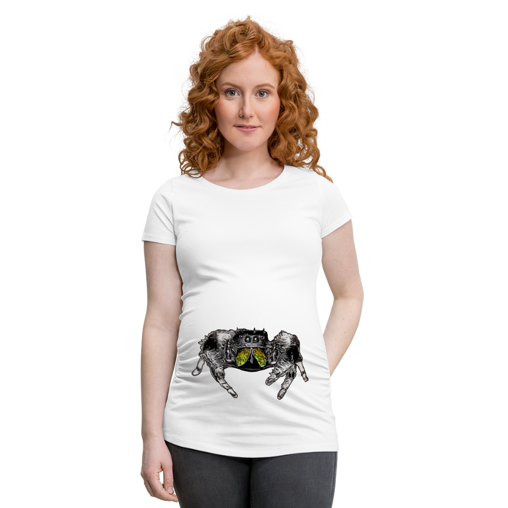 Frauen Schwangerschafts-T-Shirt Phidippus regius Rastafari male - weiß