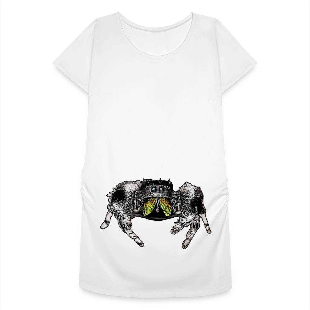 Frauen Schwangerschafts-T-Shirt Phidippus regius Rastafari male - weiß