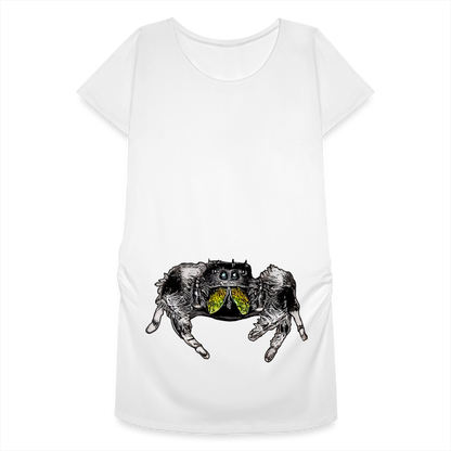 Frauen Schwangerschafts-T-Shirt Phidippus regius Rastafari male - weiß