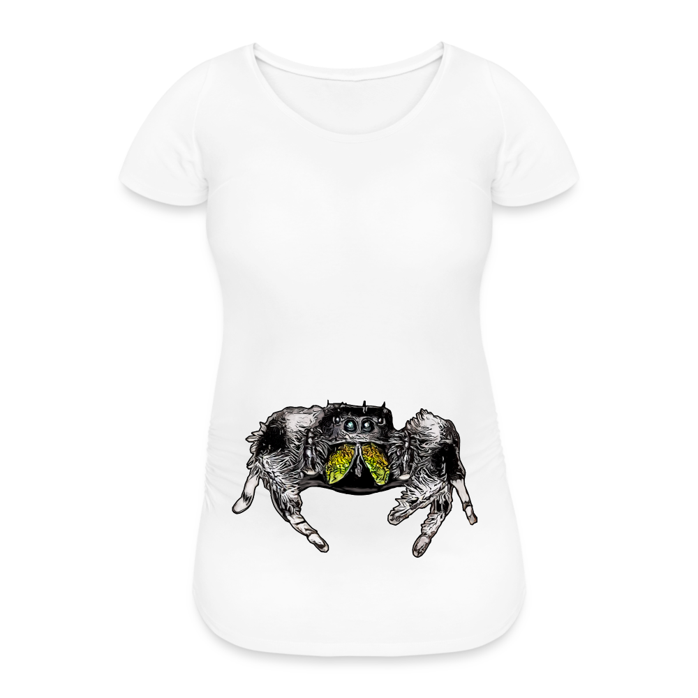 Frauen Schwangerschafts-T-Shirt Phidippus regius Rastafari male - weiß