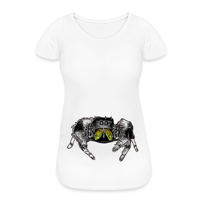 Frauen Schwangerschafts-T-Shirt Phidippus regius Rastafari male - weiß