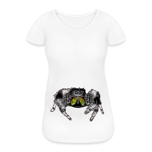 Frauen Schwangerschafts-T-Shirt Phidippus regius Rastafari male - weiß