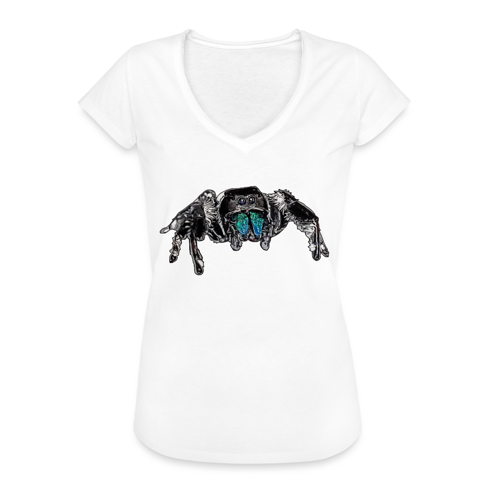 Frauen Vintage T-Shirt Phidippus regius Everglades male - weiß
