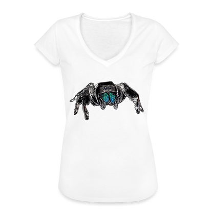 Frauen Vintage T-Shirt Phidippus regius Everglades male - weiß