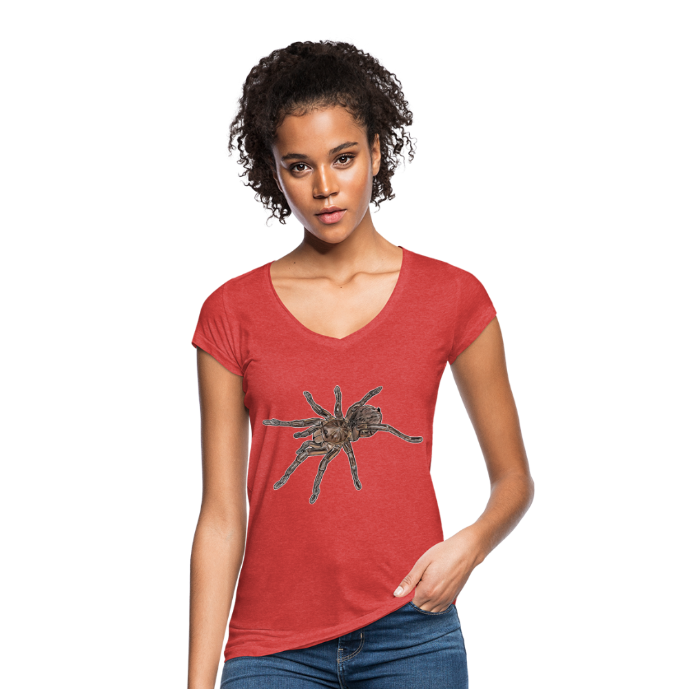 Frauen Vintage T-Shirt Theraphosa stirmi juvenile - Rot meliert