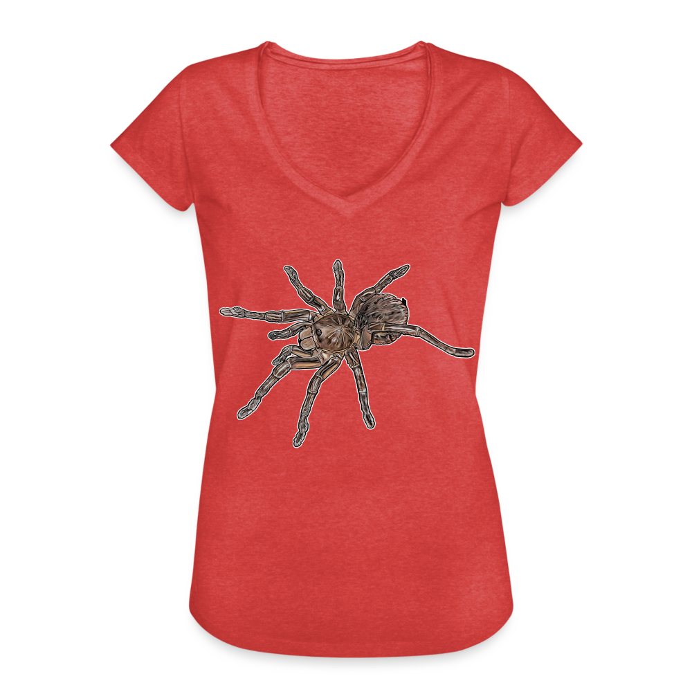 Frauen Vintage T-Shirt Theraphosa stirmi juvenile - Rot meliert