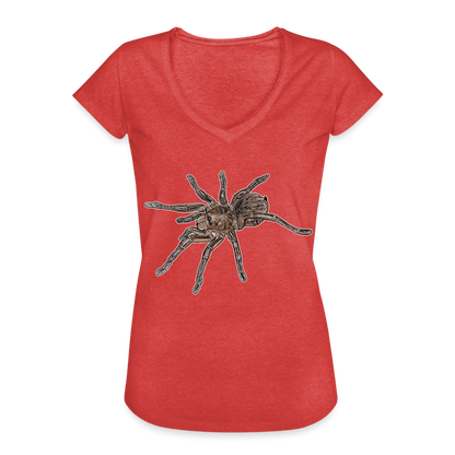 Frauen Vintage T-Shirt Theraphosa stirmi juvenile - Rot meliert