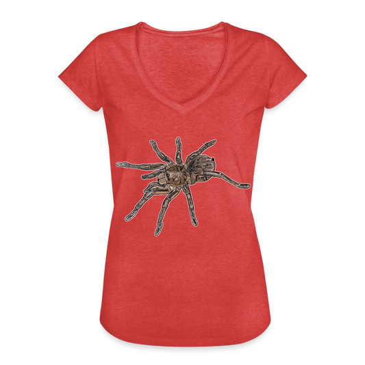 Frauen Vintage T-Shirt Theraphosa stirmi juvenile - Rot meliert
