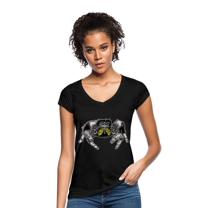 Frauen Vintage T-Shirt Phidippus regius Rastafari male - Schwarz