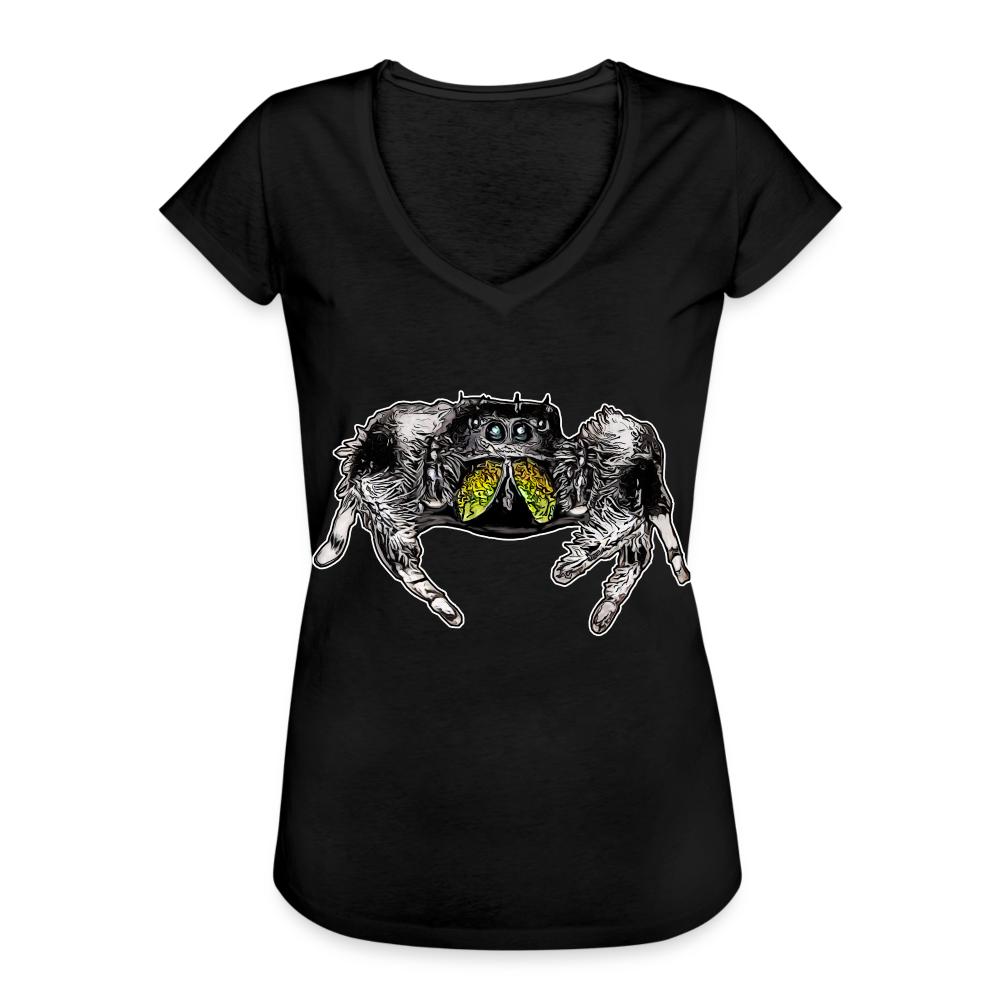 Frauen Vintage T-Shirt Phidippus regius Rastafari male - Schwarz