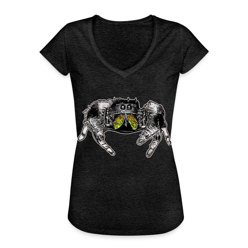 Frauen Vintage T-Shirt Phidippus regius Rastafari male - Anthrazit