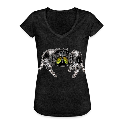 Frauen Vintage T-Shirt Phidippus regius Rastafari male - Anthrazit