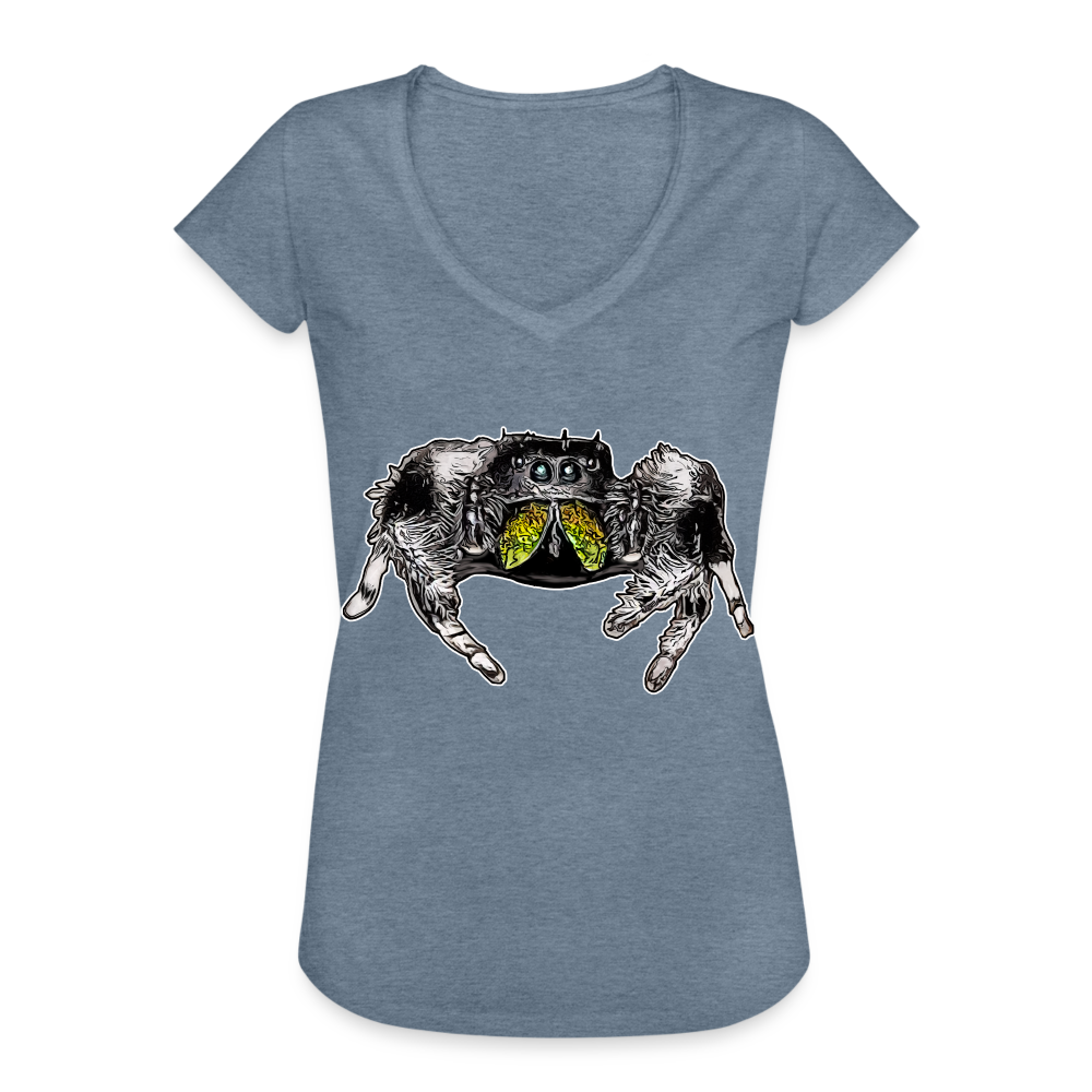 Frauen Vintage T-Shirt Phidippus regius Rastafari male - Vintage Denim