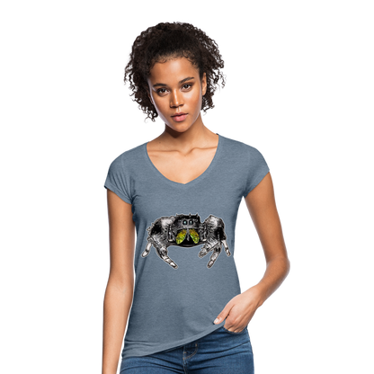 Frauen Vintage T-Shirt Phidippus regius Rastafari male - Vintage Denim