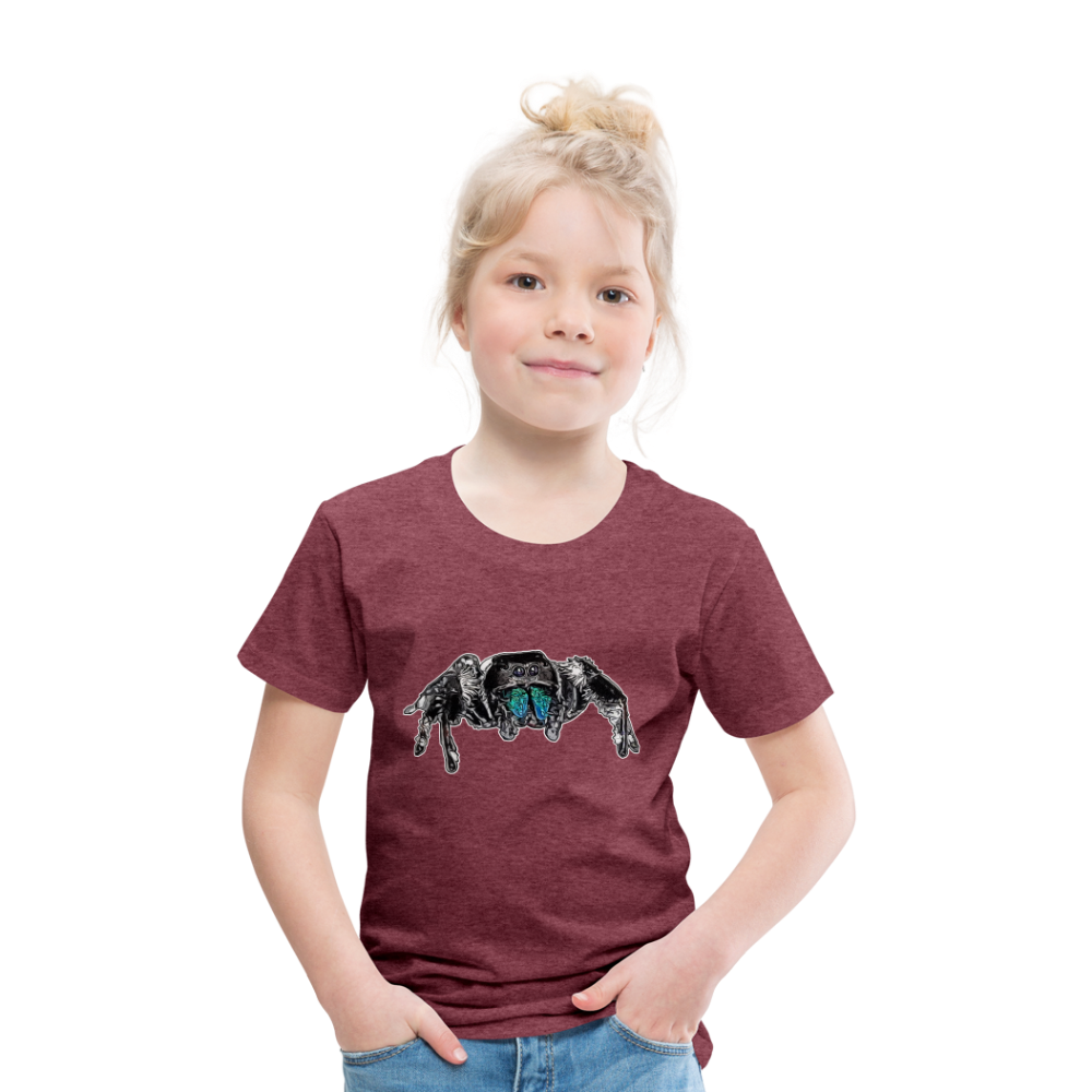 Kinder Basic T-Shirt Phidippus regius Everglades male - Bordeauxrot meliert