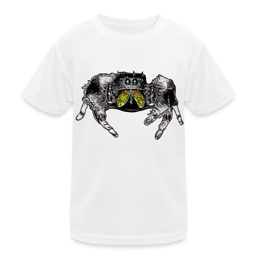 Kinder Funktions-T-Shirt Phidippus regius Rastafari male - weiß