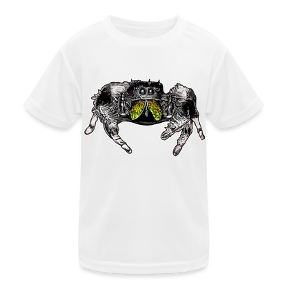 Kinder Funktions-T-Shirt Phidippus regius Rastafari male - weiß