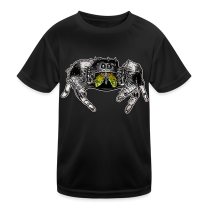 Kinder Funktions-T-Shirt Phidippus regius Rastafari male - Schwarz