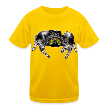 Kinder Funktions-T-Shirt Phidippus regius Rastafari male - Eigelb