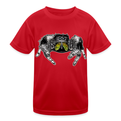 Kinder Funktions-T-Shirt Phidippus regius Rastafari male - Rot