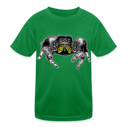 Kinder Funktions-T-Shirt Phidippus regius Rastafari male - Kelly Green