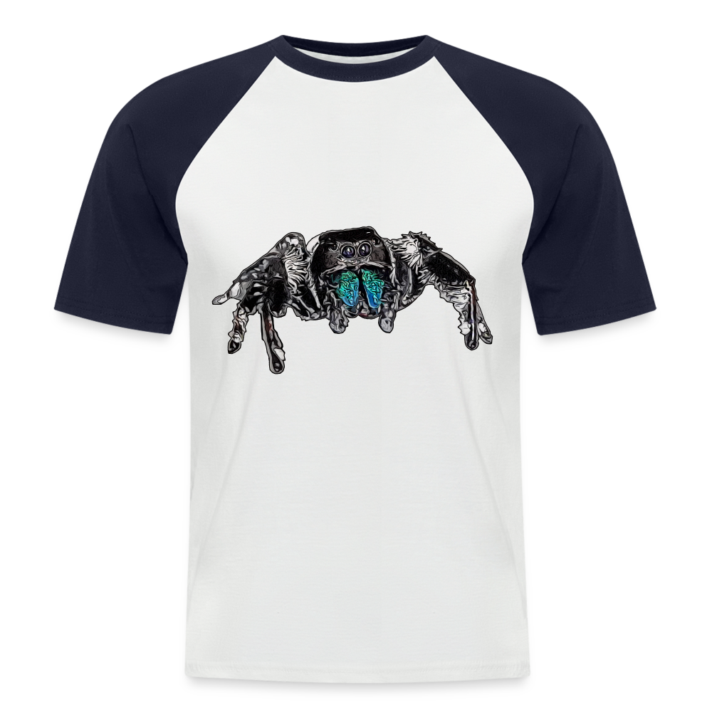 Männer Baseball-T-Shirt Phidippus regius Everglades male - Weiß/Navy