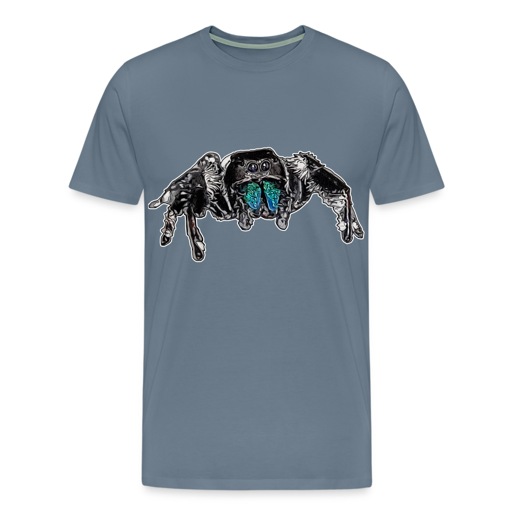 Männer Basic T-Shirt Phidippus regius Everglades male - Blaugrau