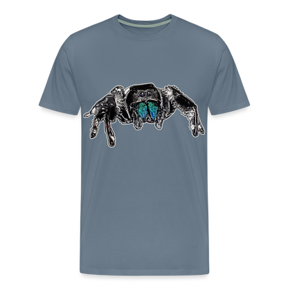 Männer Basic T-Shirt Phidippus regius Everglades male - Blaugrau