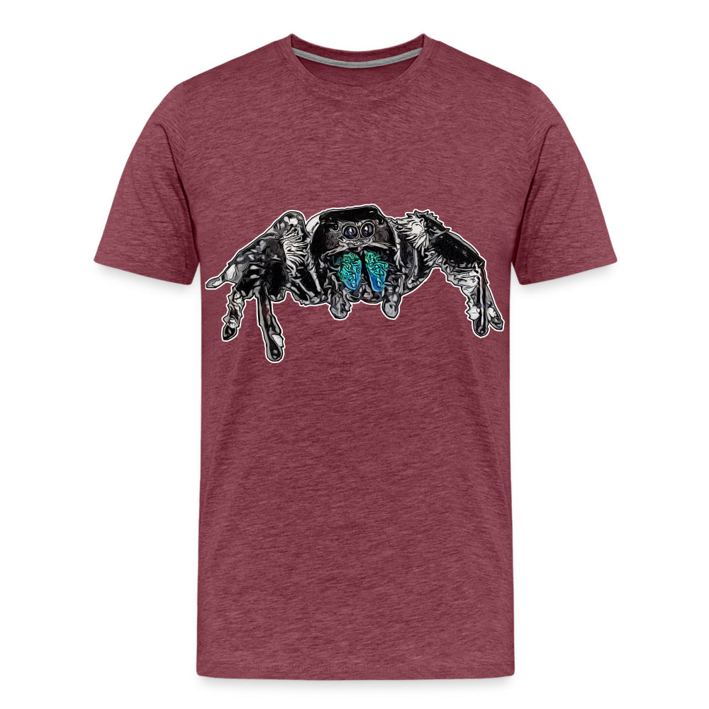 Männer Basic T-Shirt Phidippus regius Everglades male - Bordeauxrot meliert