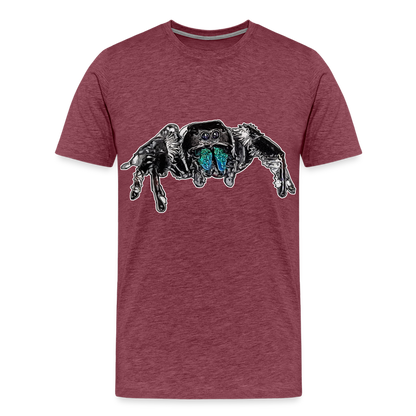 Männer Basic T-Shirt Phidippus regius Everglades male - Bordeauxrot meliert