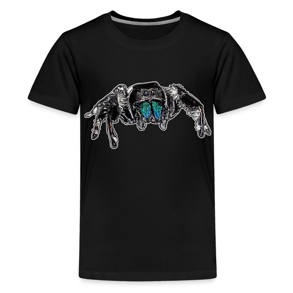 Teenager Basic T-Shirt Phidippus regius Everglades male - Schwarz