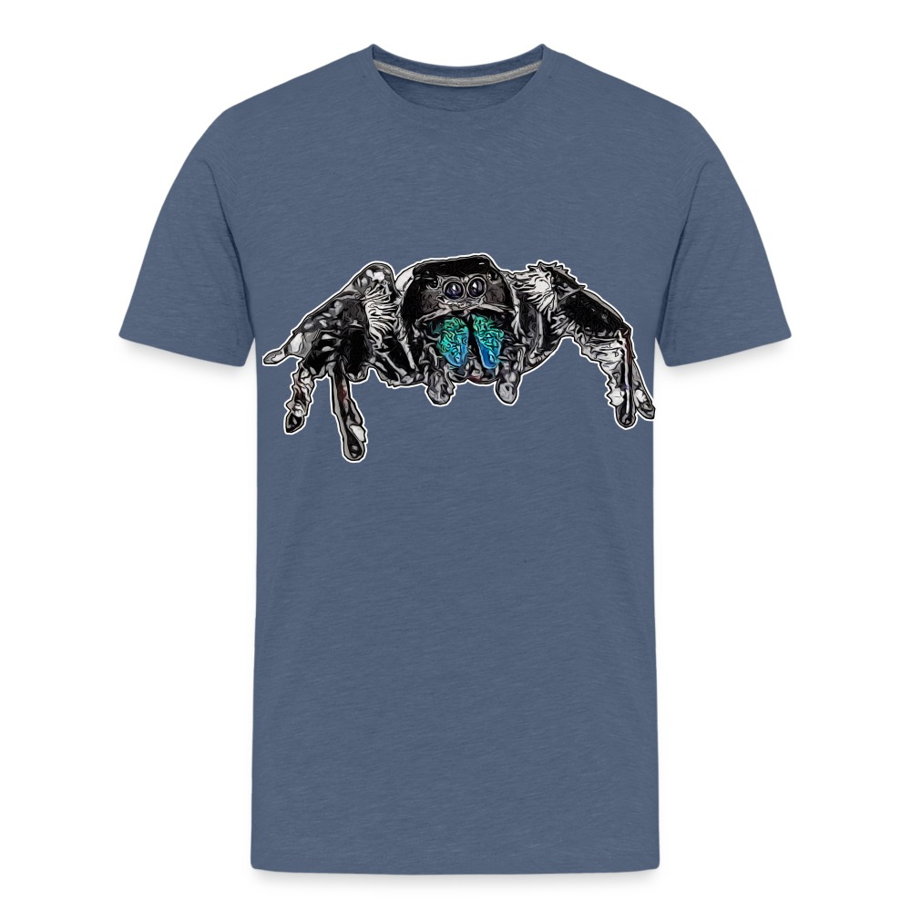 Teenager Basic T-Shirt Phidippus regius Everglades male - Blau meliert
