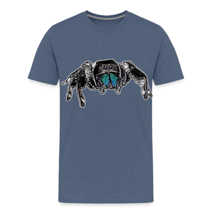 Teenager Basic T-Shirt Phidippus regius Everglades male - Blau meliert